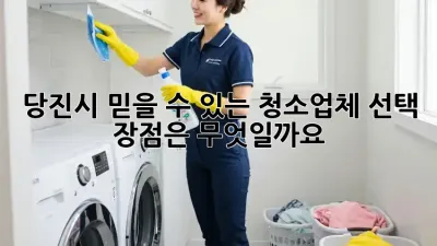 당진시 믿을 수 있는 청소업체 선택, 장점은 무엇일까요?